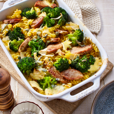 Bildmotiv für Nudelrätt med CAMBOZOLA och fläskfilé