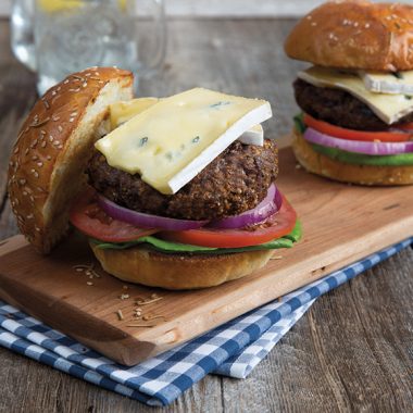 Bildmotiv für Burger de bison au Cambozola
